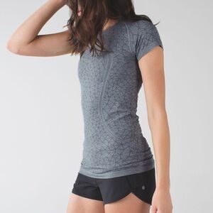 LULULEMON Swiftly Tech Short Sleeve Crew in Heathered Slate Women’s Size 12